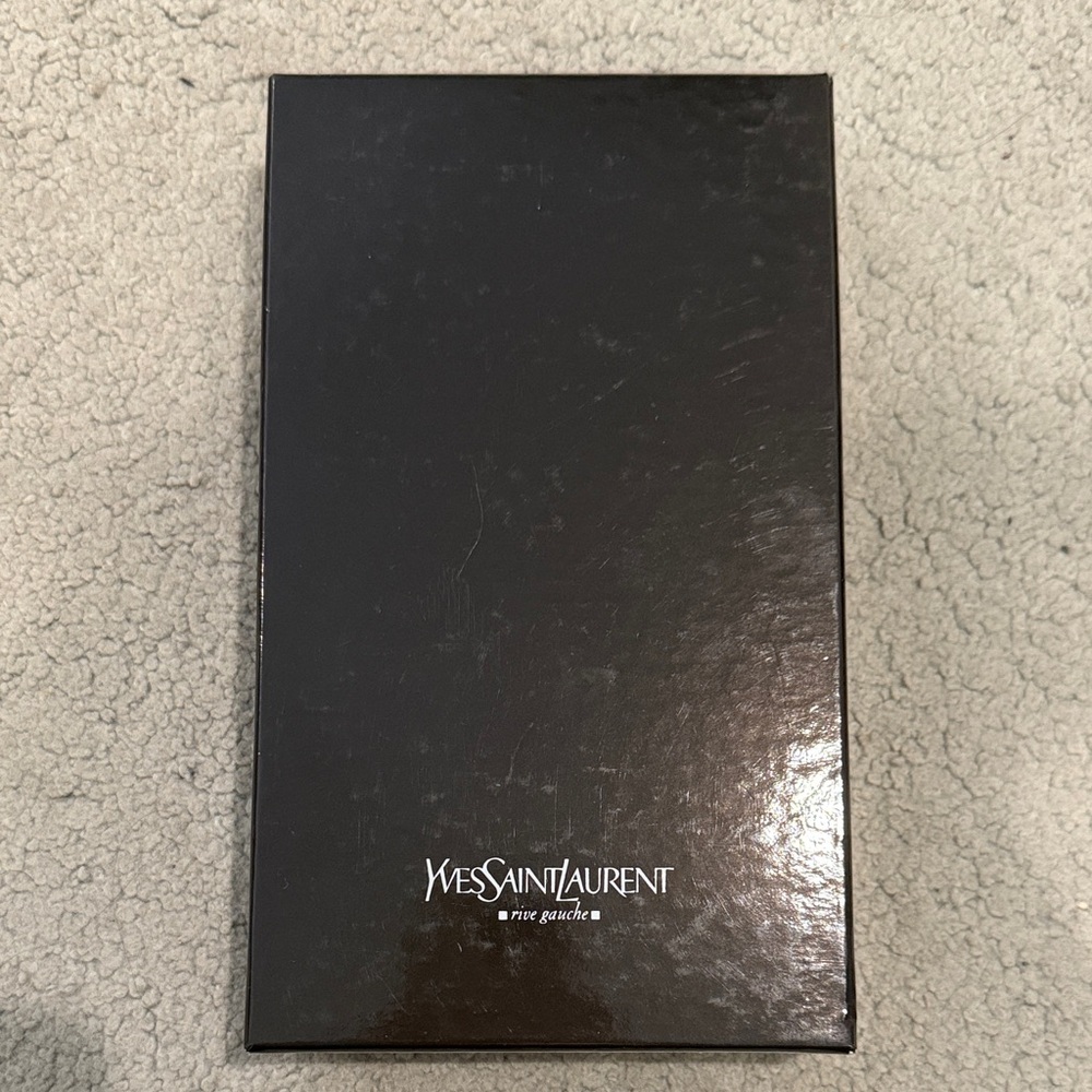 Yves Saint Laurent Sleek Black Storage Box and Dust Bag